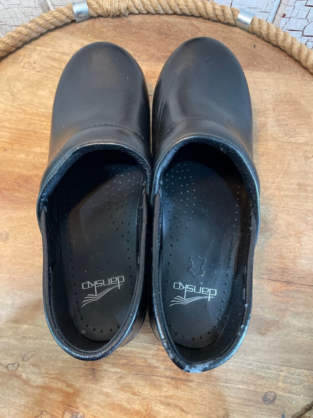 Dansko Professional Black Leather Nursing Clogs EU 39 US 8.5 9 Comfort - Picture 8 of 9